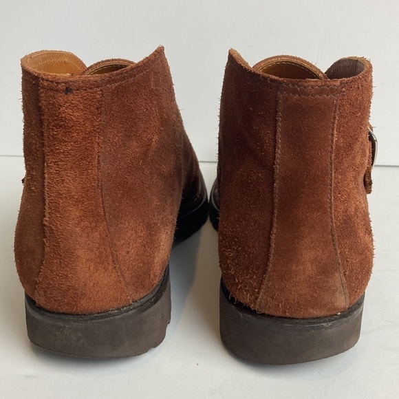 BONTONI Visionario Brown Suede Monk Boot 9.5 Italian Designer Old Money Luxury - Picture 9 of 15